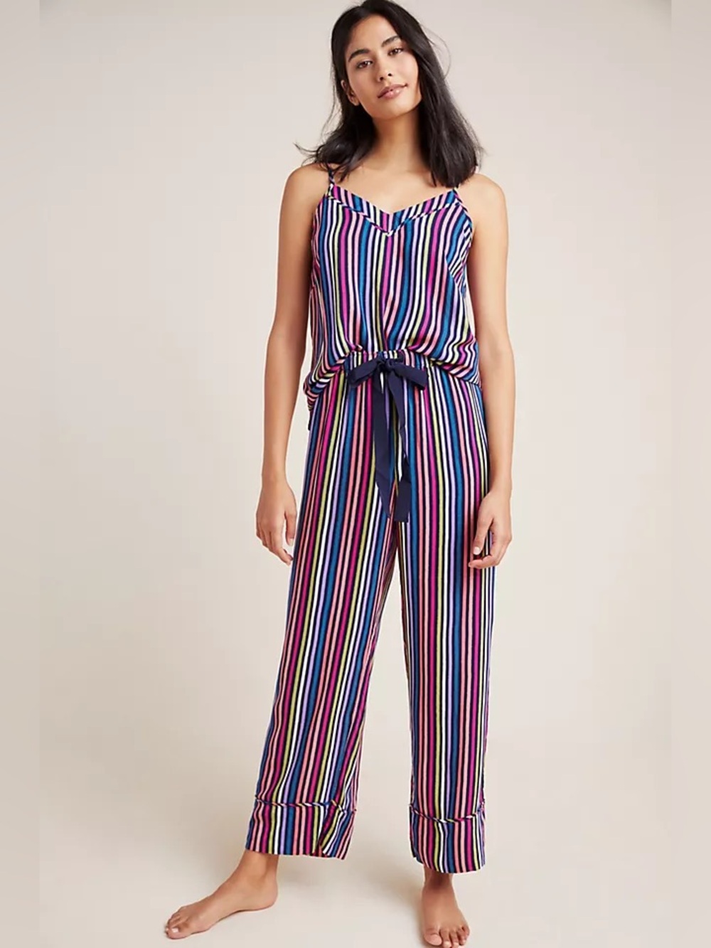 Anthropologie Perpignan Striped Pajama Set Size Large